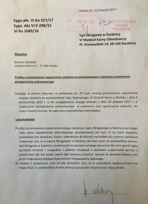 [VIDEO] Bożena Zalewska domaga się osądzenia jej kary za rzekome znieważenie policjantów poza Województwem Dolnośląskim! Świadkowie zaprzeczyli a ona ma przepracować 120 godzin!