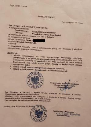 [VIDEO] TOGI BEZ SUMIEŃ: Matka od pół roku nie ma dziecka a Prezes Sądu Okręgowego w Radomiu Marta Łobodzińska - czasu, dla niej! Mimo że to przez niedbalstwo jej podwładnych, dziecko od pół roku jest przetrzymywane nielegalnie przez ojca-porywacza!