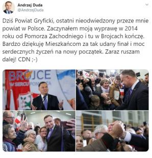 Prezydent odwiedził już wszystkie powiaty w Polsce