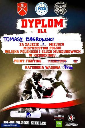 Policjant CBŚP mistrzem i wicemistrzem MPWPISM w kickboxingu