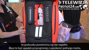 [VIDEO] Kamizelka ochronna zadziała jak poduszka powietrzna. Południowokoreański start-up zaprezentował na niedawnych targach IFA w Berlinie system ochronny dla osób pracujących na wysokości