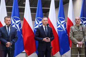 [VIDEO] Potęga Polski w Sojuszu. Prezydent Duda spotykał się z kadrą kierowniczą MON przed szczytem NATO