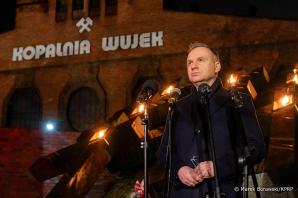 [VIDEO] Katowice. Prezydent RP oddał hołd ofiarom pacyfikacji kopalni „Wujek”