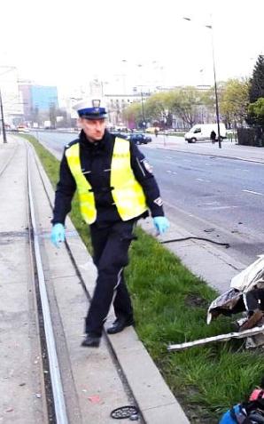 [FOTO] Makabryczny wypadek w Łodzi! Policja szuka świadków