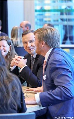 Prezydent i Król w holenderskiej szkole w Bredzie