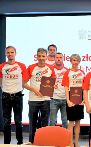 Spotkanie ministra Bortniczuka ze złotymi medalistami Halowych Mistrzostw Świata w Lekkiej Atletyce Masters