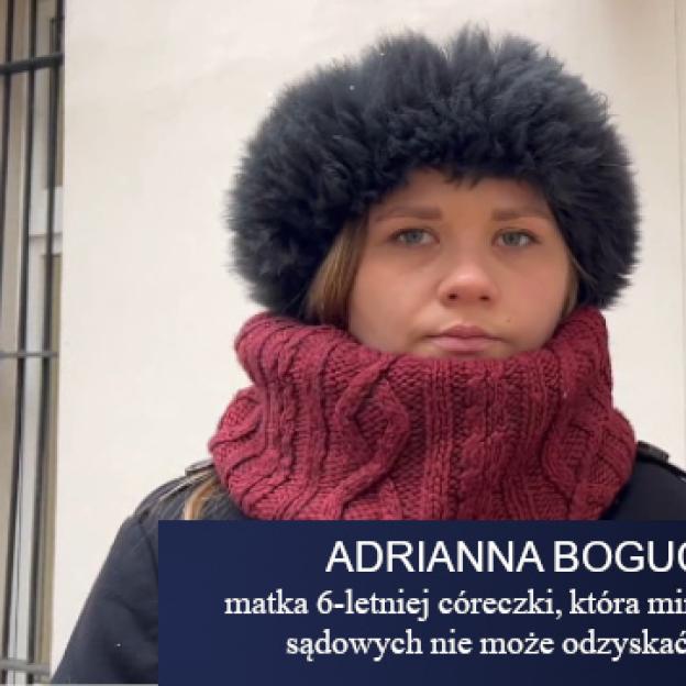 [VIDEO] Urzędy centralne w Warszawie prosi o pomoc Adrianna Bogucka, by odzyskać dziecko według postanowień sądu!
