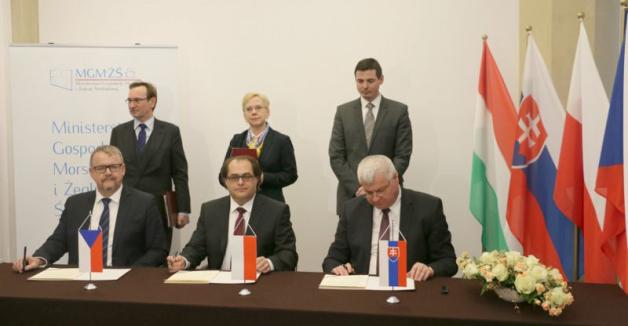 Grupa Wyszehradzka: Polska, Czechy, Słowacja i Węgry. Ministrowie odpowiedzialni za żeglugę podpisali memorandum o współpracy